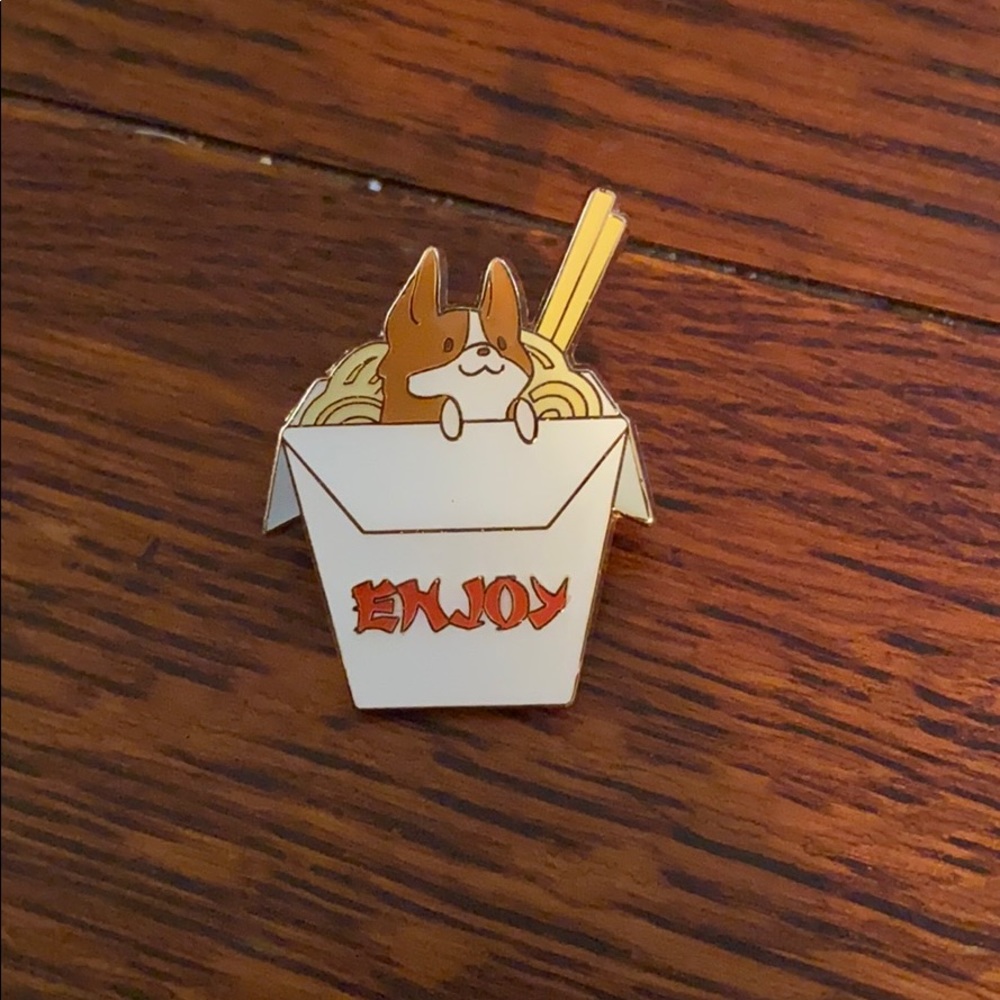 Corgi Enjoy Loungefly Pin